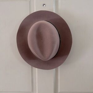 Rag & Bone, dusty rose, wool felt fedora. Size M. NWT